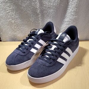 Adidas Men's Dark Blue and White VL Court 3.0 Sneakers Size 9.5